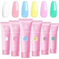 Makartt Poly Nail Gel Set – 6 Pastel Builder Gels for Extensions & Overlays | 15ml
