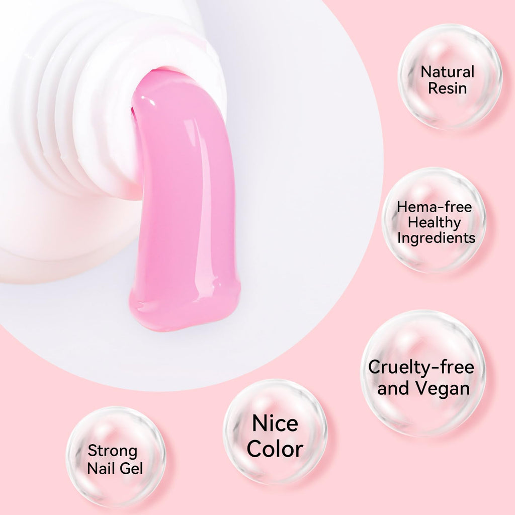 Makartt Poly Nail Gel Set - 4 Colors for Strong Builder Gel, Nail Extensions & Overlays