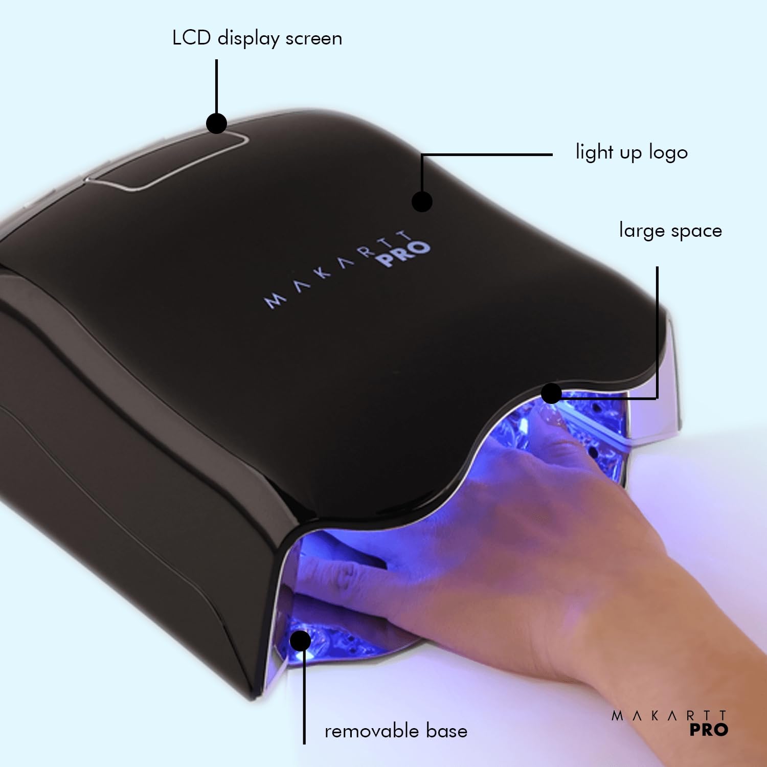 MakarttPro LuxuriaPro 98W UV LED Nail Lamp | Cordless, Rechargeable 5200mAh, 42 LEDs