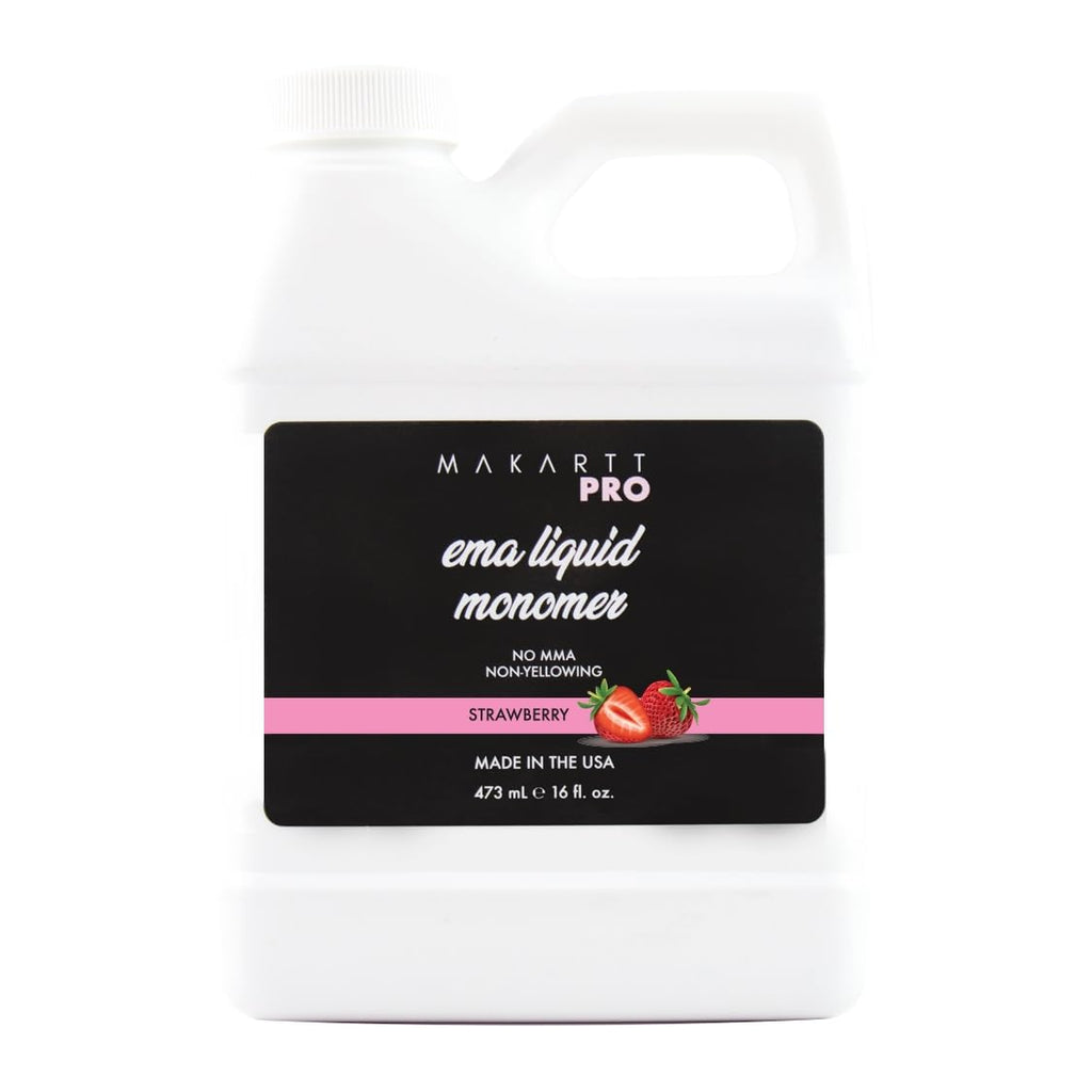MakarttPro Strawberry Scented Monomer – 16oz, MMA-Free, USA-Made, Medium to Fast Setting