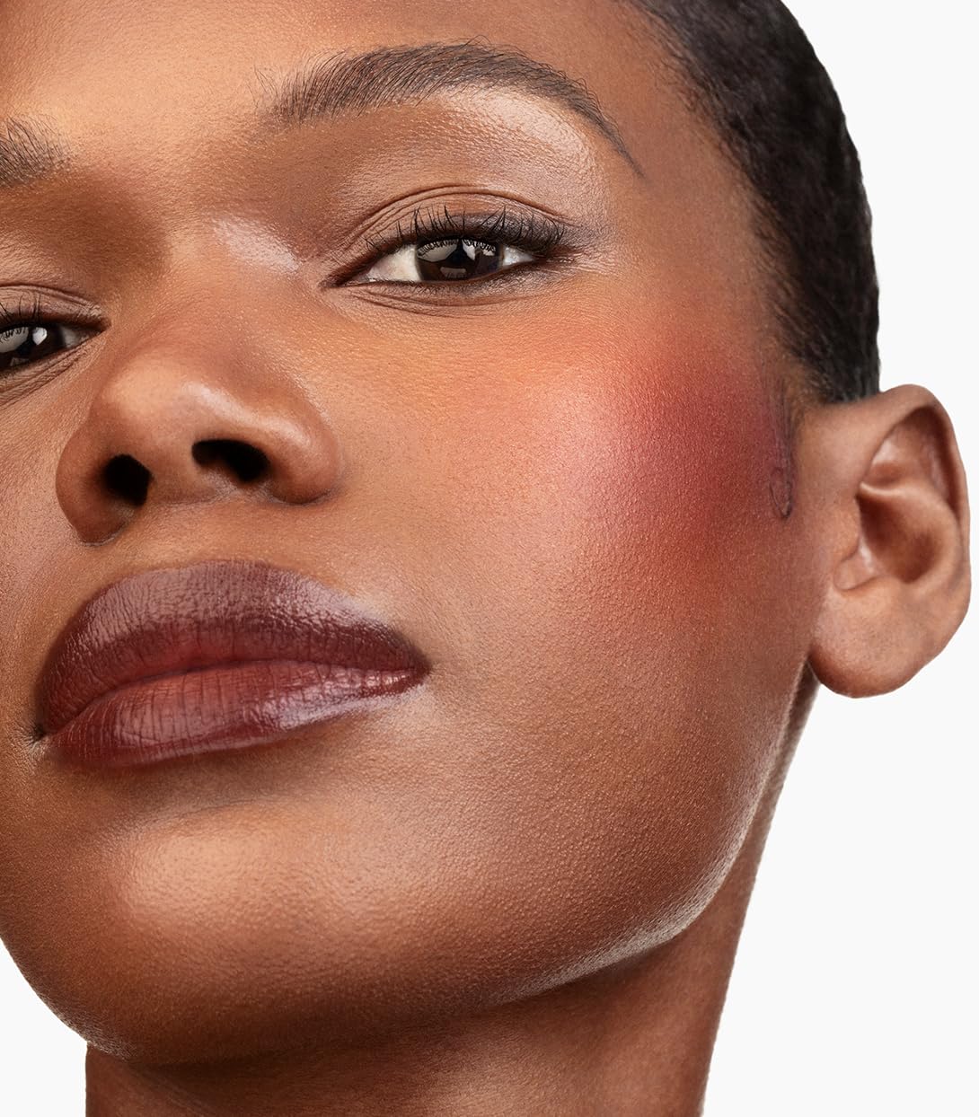 MAKE Beauty Skin Mimetic Microsuede Blush – New Moon Pink Matte Powder, Travel-Size Palette