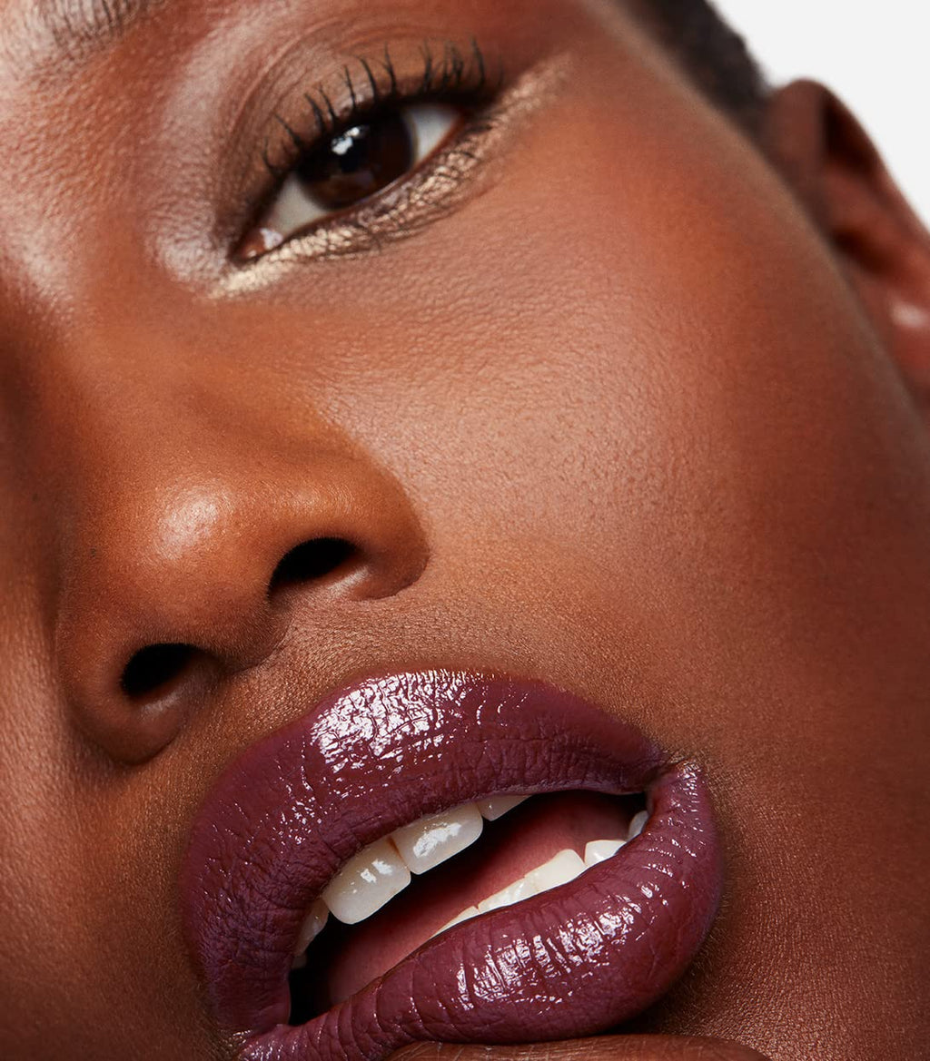 MAKE Beauty Serum Balm Intense Lip Gloss – Hydrating Pigmented Vegan Lip Oil in Lilac Layer+