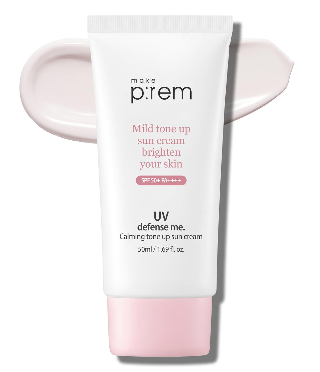 MAKEP:REM UVA UVB Defense Calamine Sun Cream SPF 50+ PA++++ – Korean Mineral, Vegan, Reef-Safe