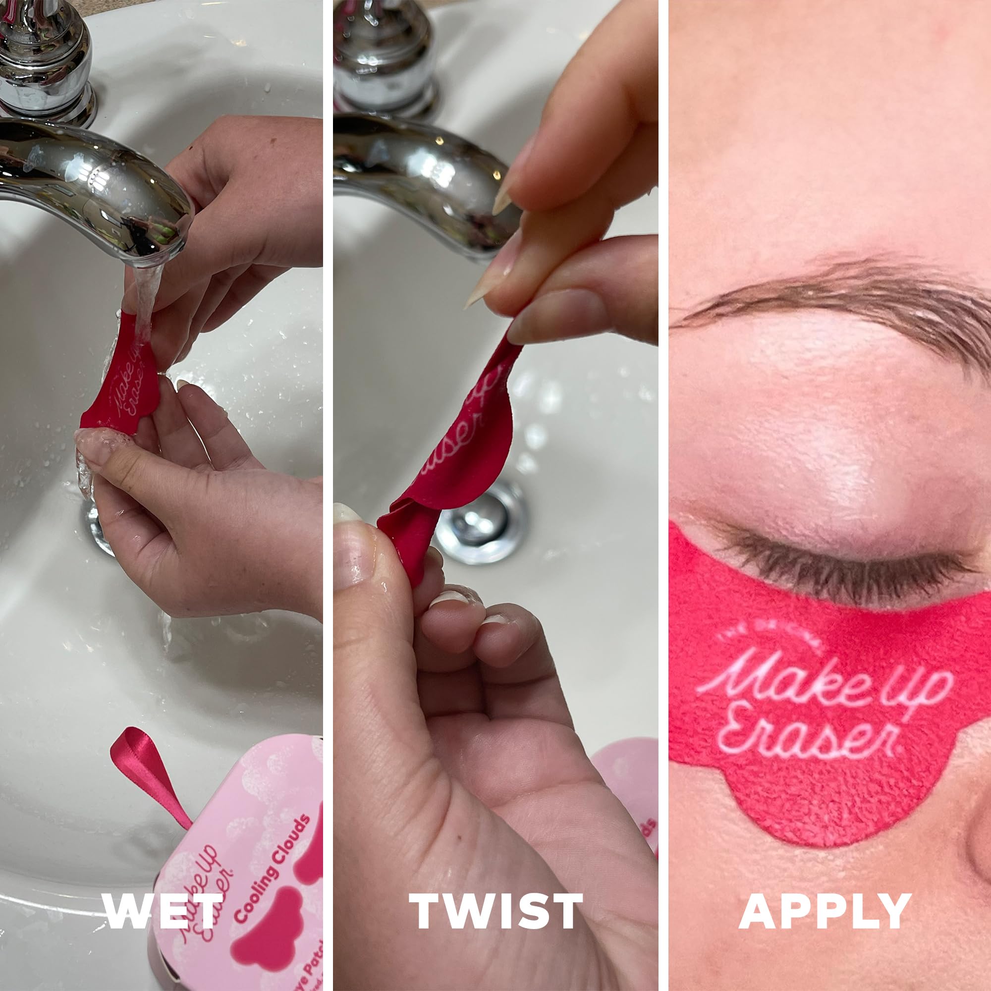 MakeUp Eraser Cooling Clouds Undereye Patches – Reusable, Water-Activated