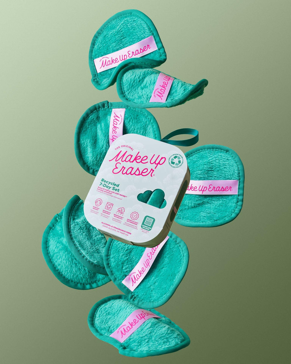 MakeUp Eraser Original 7-Day Set – Water-Only Makeup Removal (7 ct) | Recycled Green