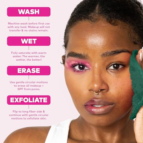 MakeUp Eraser Mini PRO Original — Water-Only Makeup Removal (Waterproof Mascara & More) Slytherin Edition, 1ct