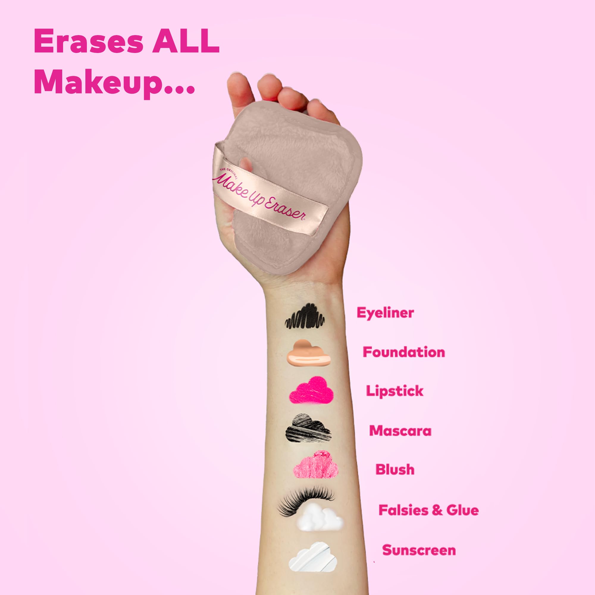 The Original MakeUp Eraser 7-Day Set — Remove All Makeup With Just Water (Sweet Cream), 7 Cloths