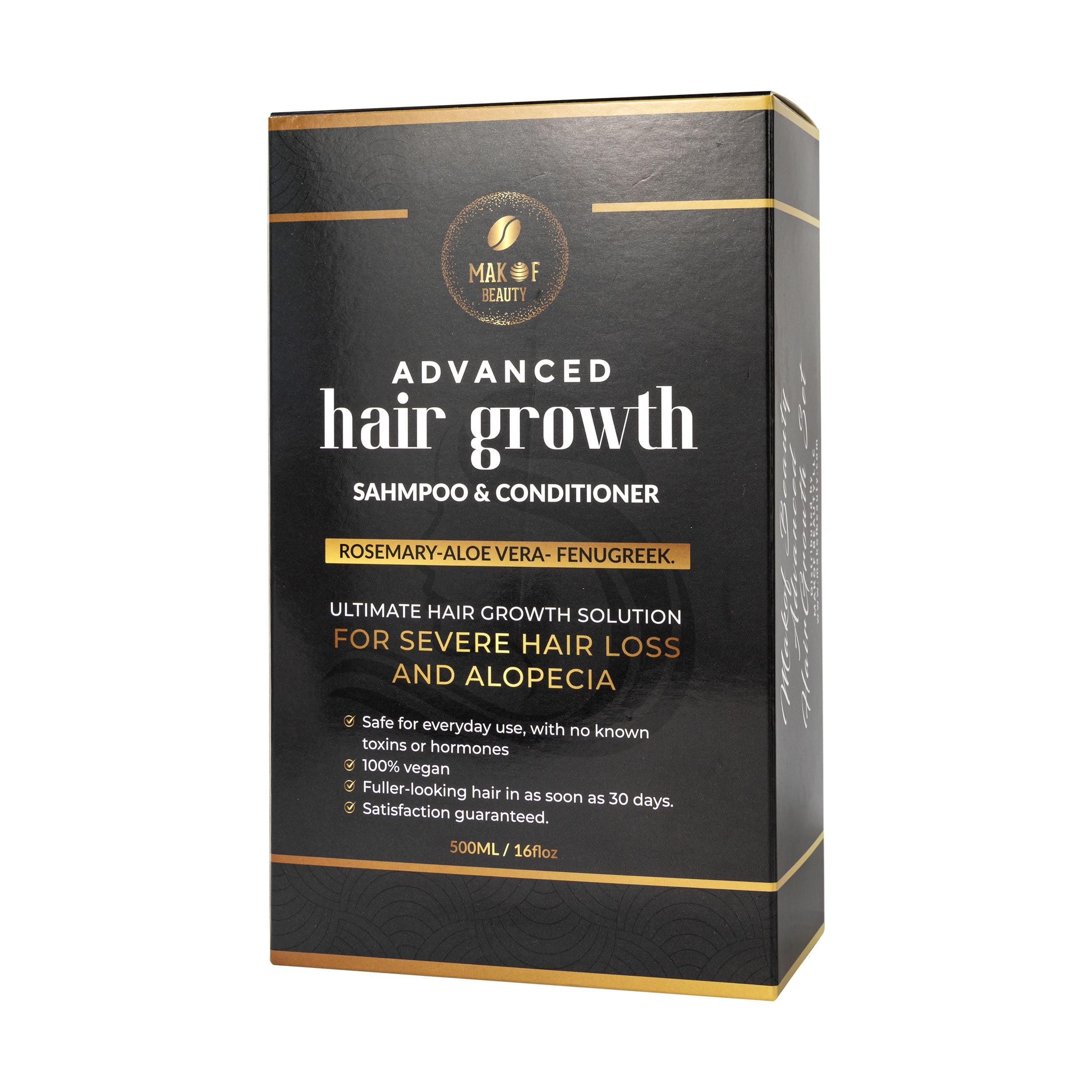 MAKOF BEAUTY Rosemary Hair Growth Shampoo & Conditioner Set | Strengthens, Thickens & Nourishes