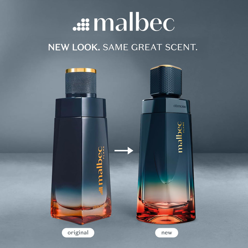 Malbec Flame Eau de Toilette by O Boticário | Nerello Grape & French Oak Aged Scent, 3.4 oz