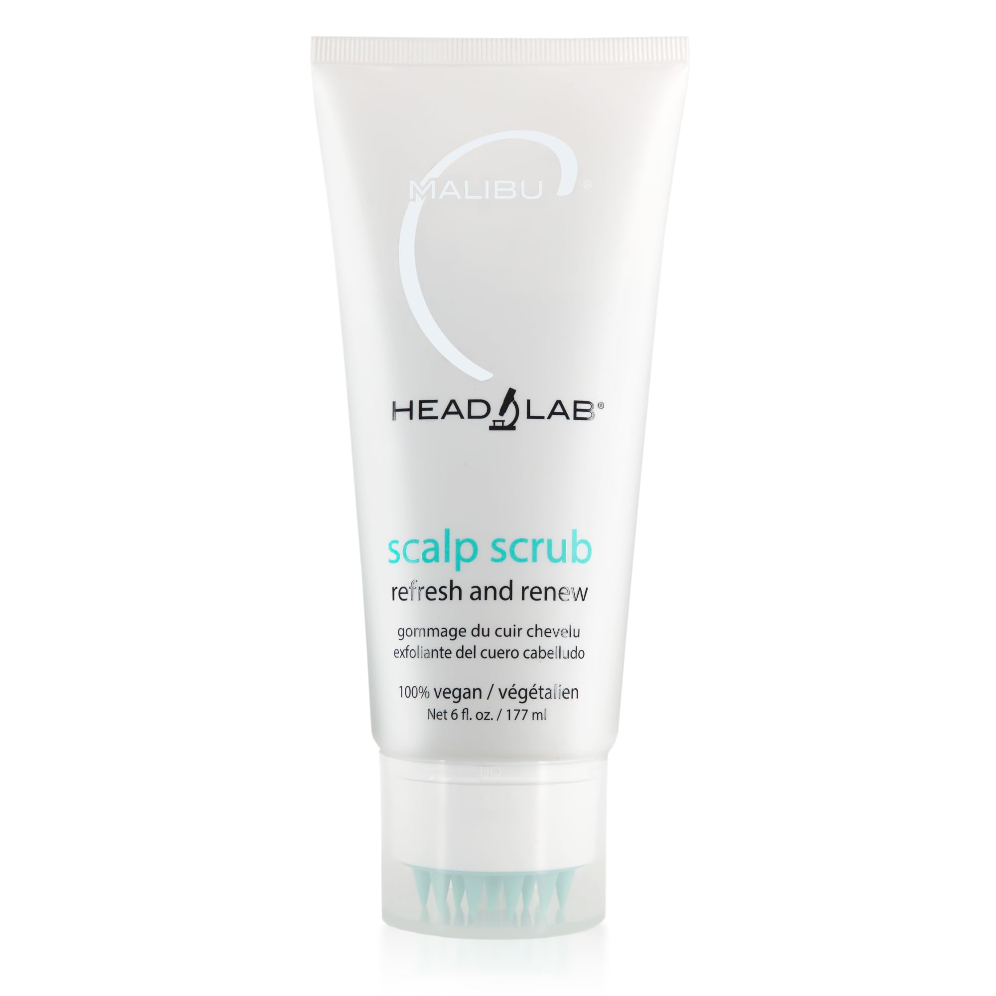 Malibu C Head Lab Scalp Scrub – Gentle Exfoliant with Activated Charcoal & Jojoba Esters (6 oz)