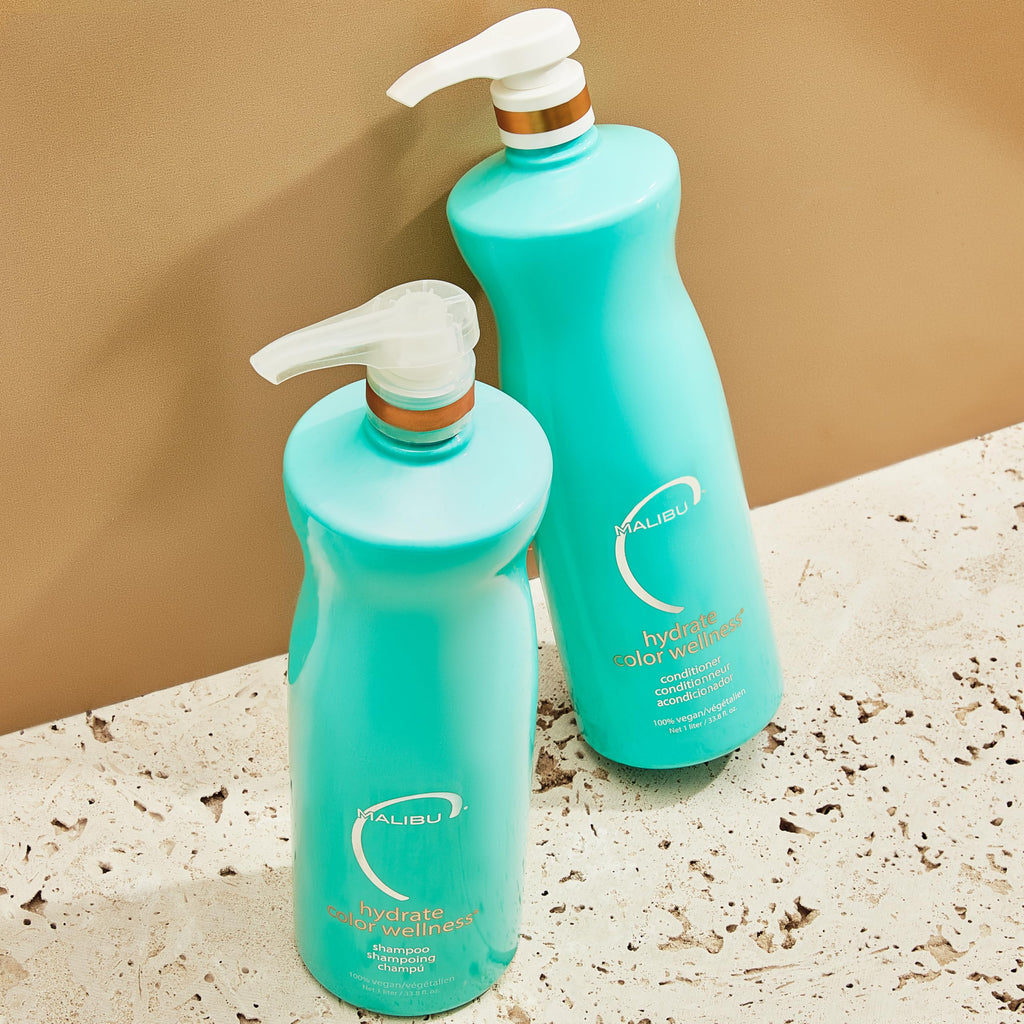 Malibu C Hydrate Color Wellness Conditioner (33.8 oz) – Color Safe, Moisturizing Conditioner for Vibrant Hair