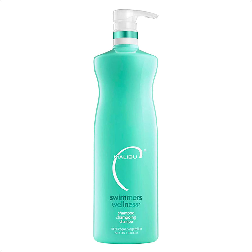 Malibu C Swimmers Wellness Clarifying Shampoo – Chlorine & Build-Up Removal (33.8oz)