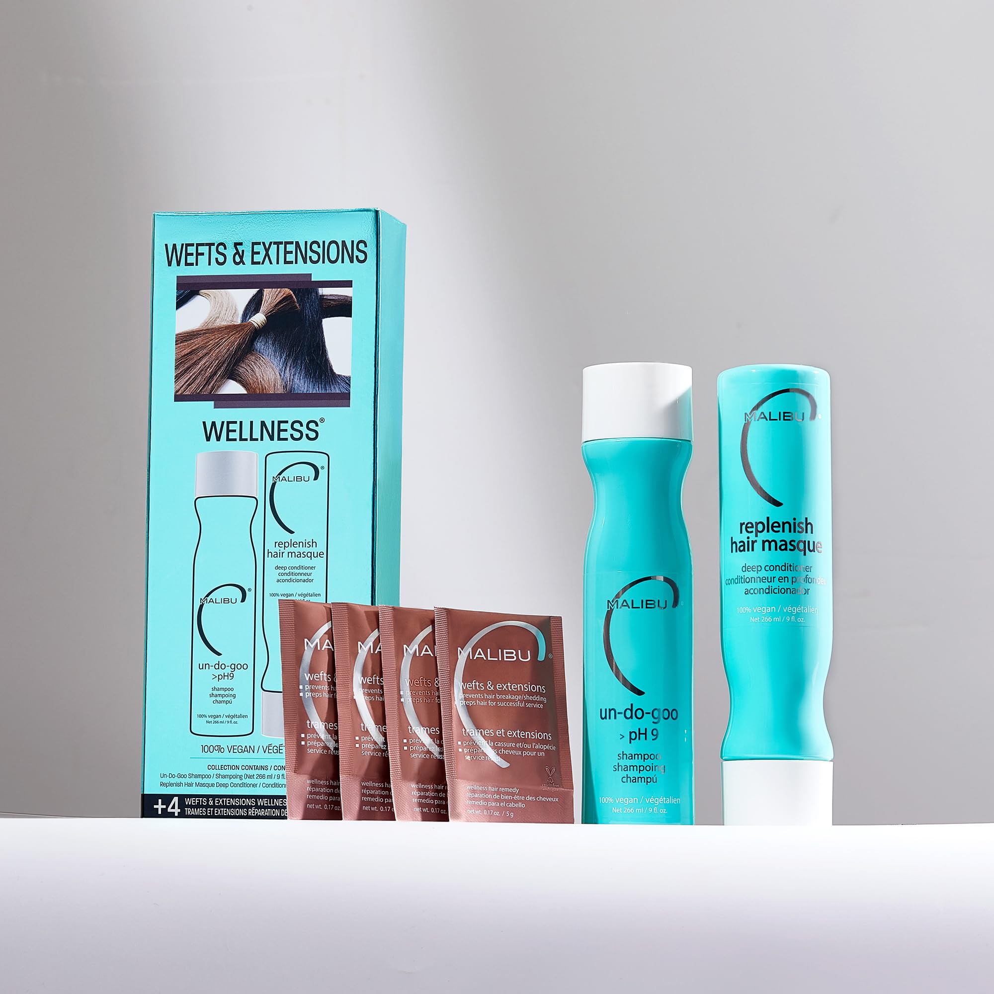 Malibu C Wefts & Extensions Wellness Hair Collection | Vegan, pH-Balanced Care for Extensions