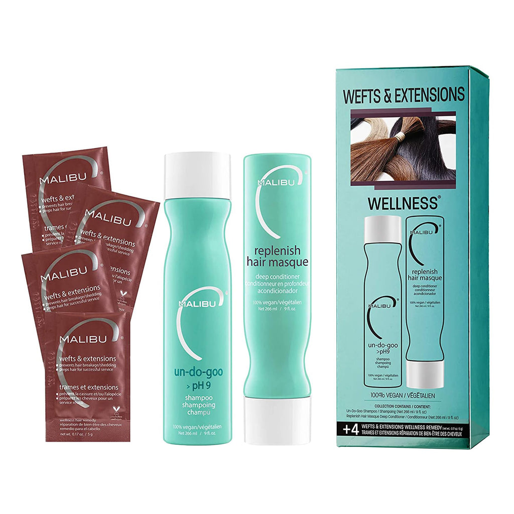 Malibu C Wefts & Extensions Wellness Hair Collection | Vegan, pH-Balanced Care for Extensions