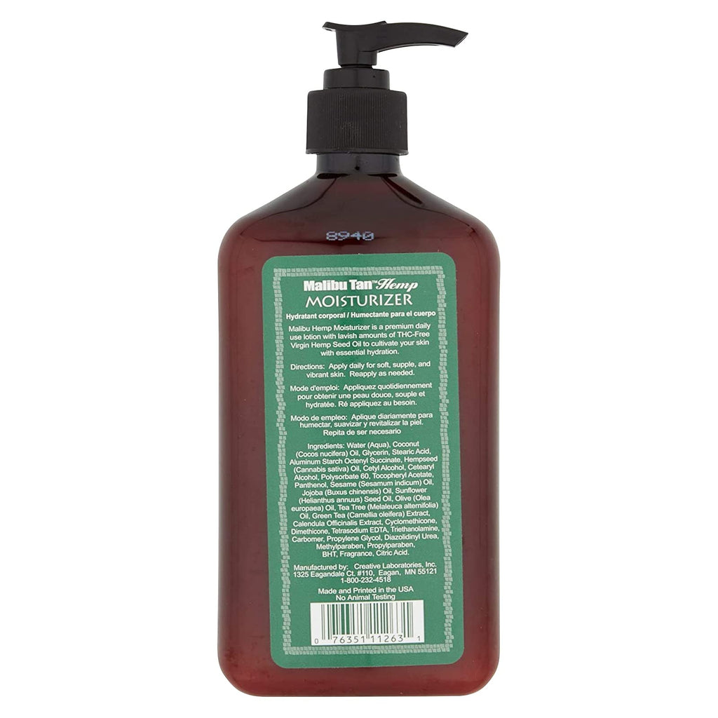 Malibu Tan For Dry Skin Hemp Body Lotion — 18 fl oz (3 Pack) | Hydrating, Lightweight Formula
