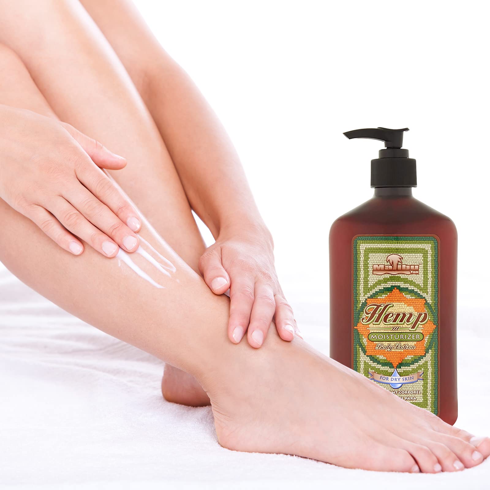 Malibu Tan For Dry Skin Hemp Body Lotion — 18 fl oz (3 Pack) | Hydrating, Lightweight Formula