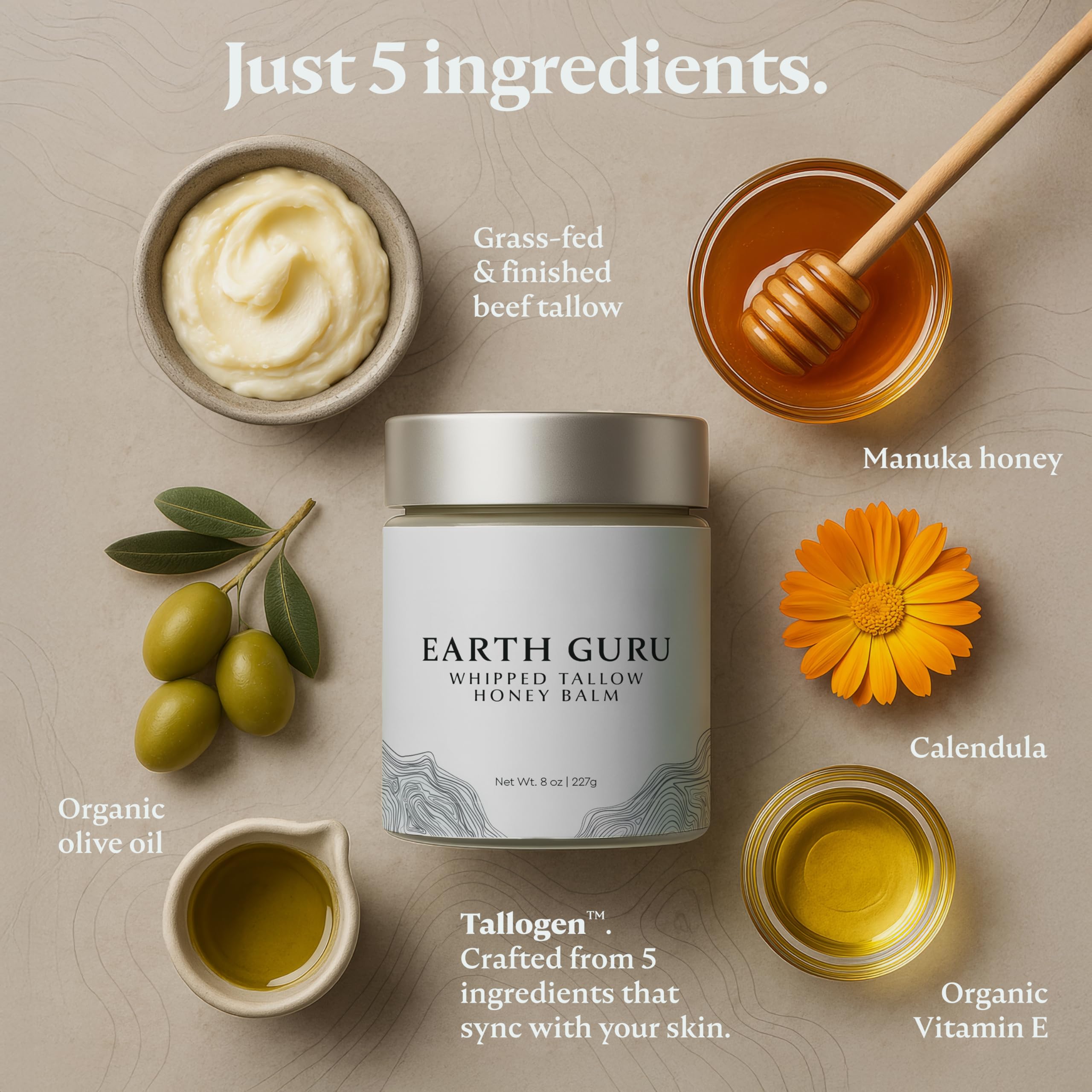 MalloMe Earth Guru XL 8oz Whipped Beef Tallow Balm – Skin Moisturizer