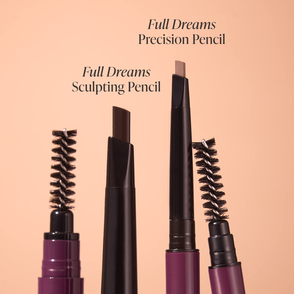 Mally Beauty Full Dreams Precision Brow Pencil – Blonde | Pencil + Brush, Ultra-Thin Tip