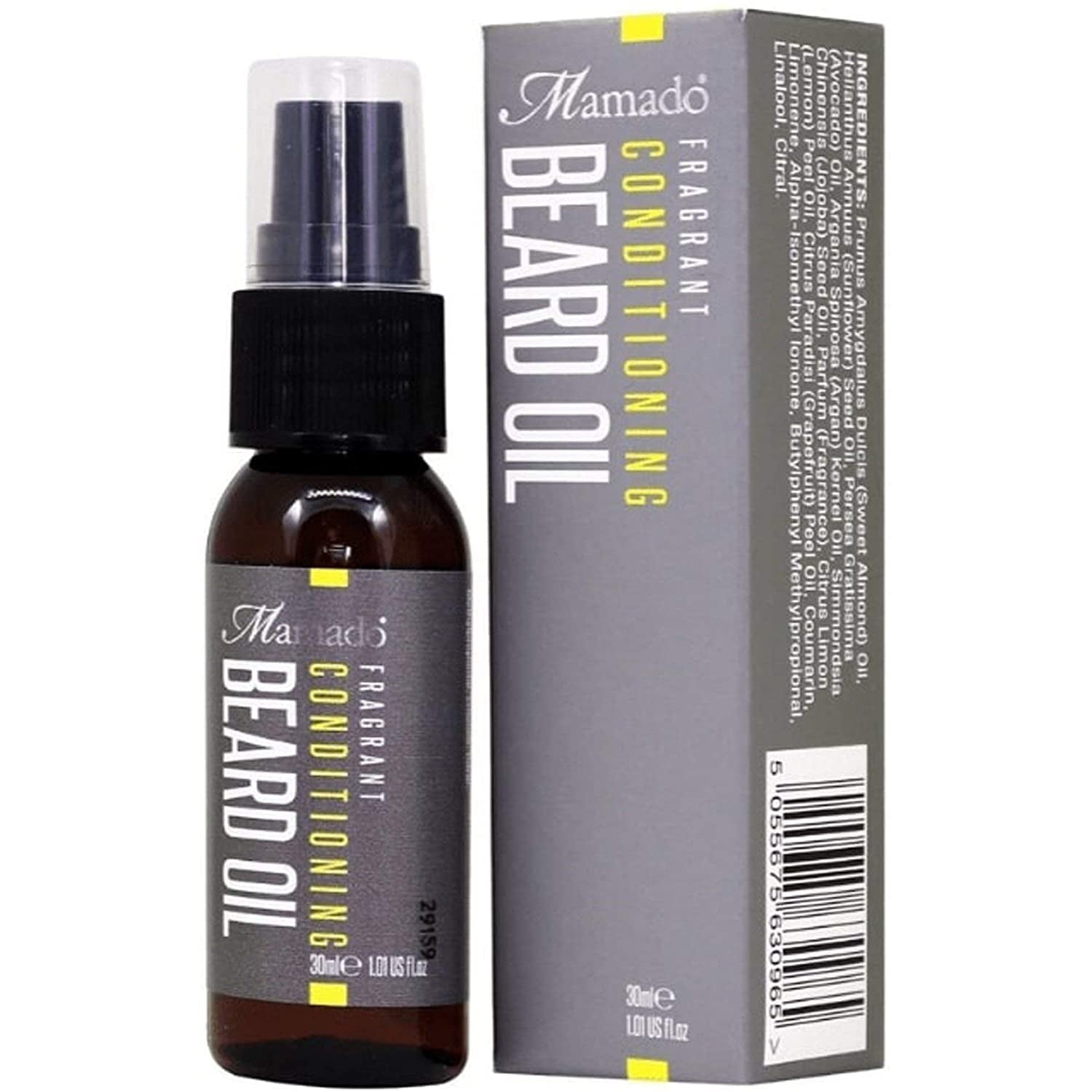 Mamado Fragrant Conditioning Beard Oil: Softens & Nourishes for Men 30ml/1.01 oz
