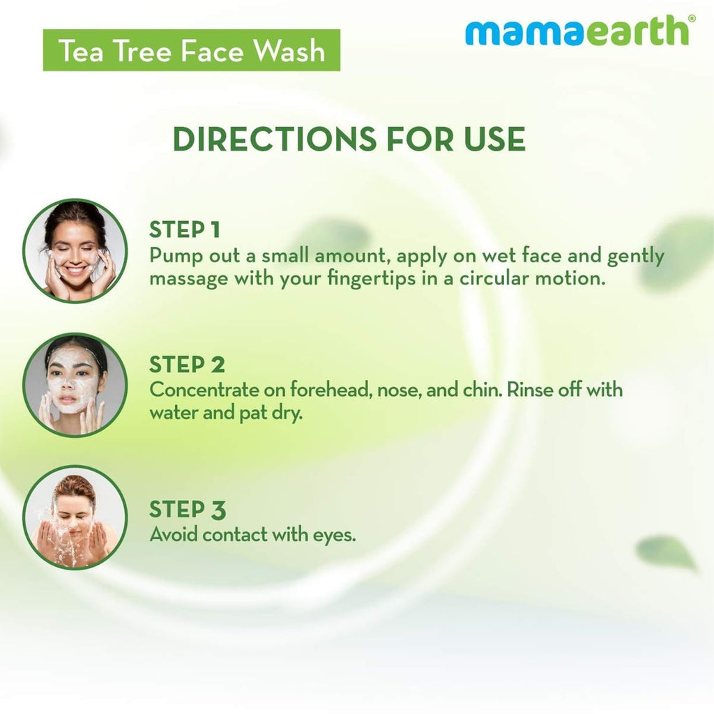 MAMAEARTH Tea Tree Face Wash with Neem — 8.45 oz (250 ml)