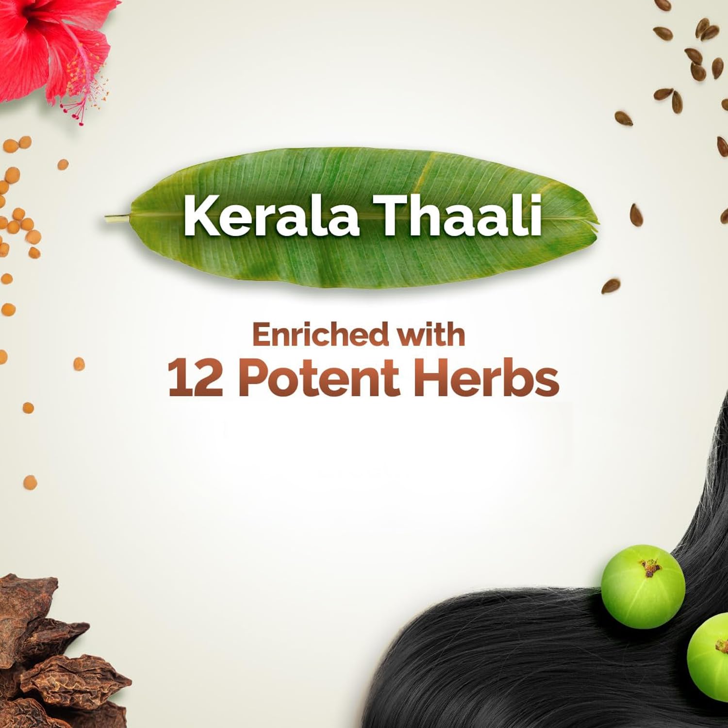 MAMAEARTH Kerala Thaali Hair Oil with Hibiscus & 11 Herbs — 150 ml