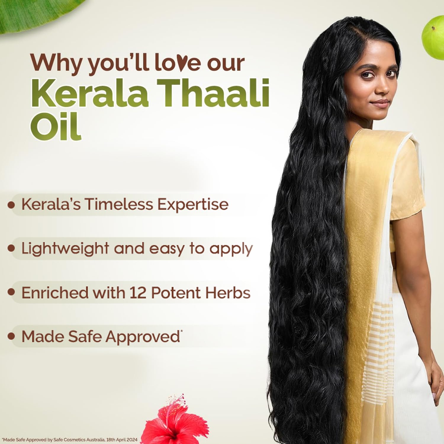 MAMAEARTH Kerala Thaali Hair Oil with Hibiscus & 11 Herbs — 150 ml