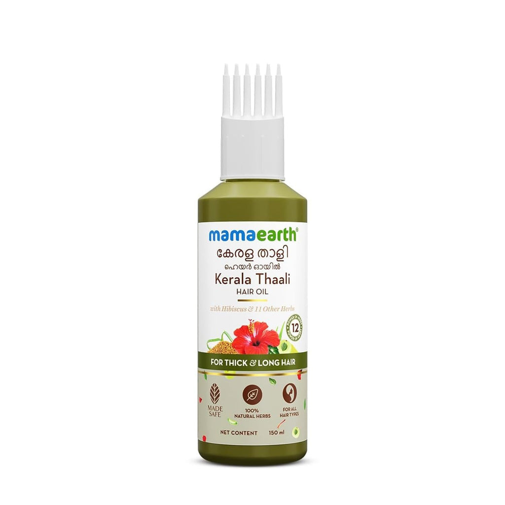 MAMAEARTH Kerala Thaali Hair Oil with Hibiscus & 11 Herbs — 150 ml