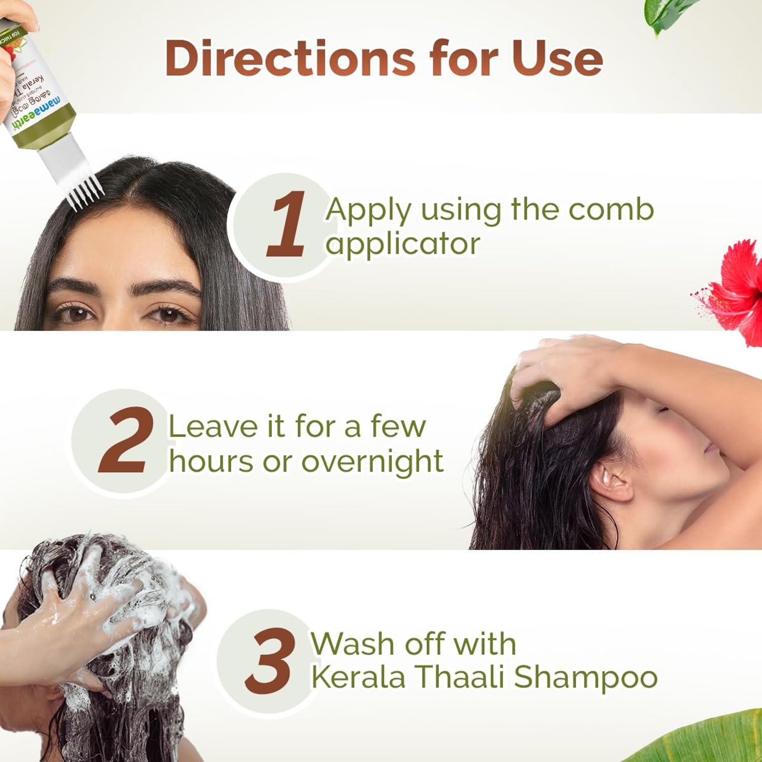 MAMAEARTH Kerala Thaali Hair Oil with Hibiscus & 11 Herbs — 150 ml