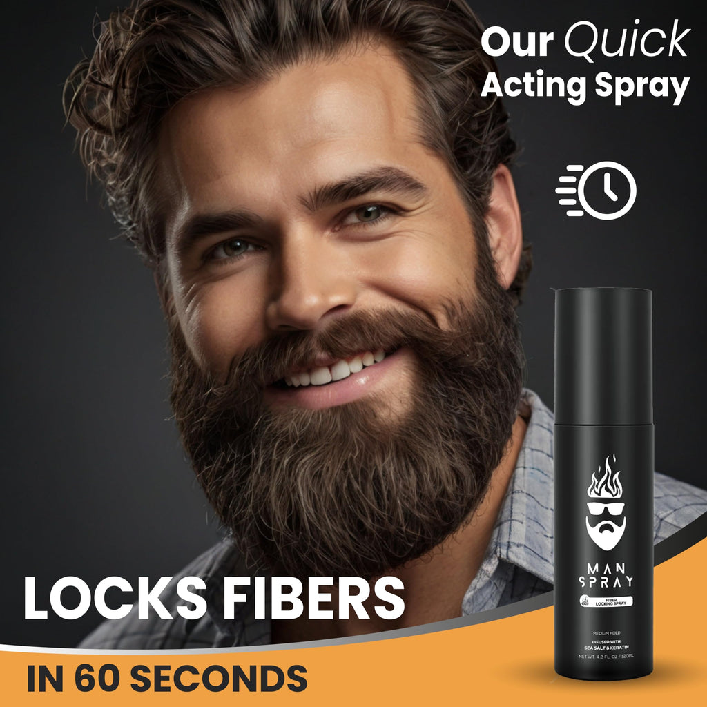 Man Essentials Hair Fiber Locking Spray – Sea Salt & Keratin for Lasting Hold | THE MAN KIT