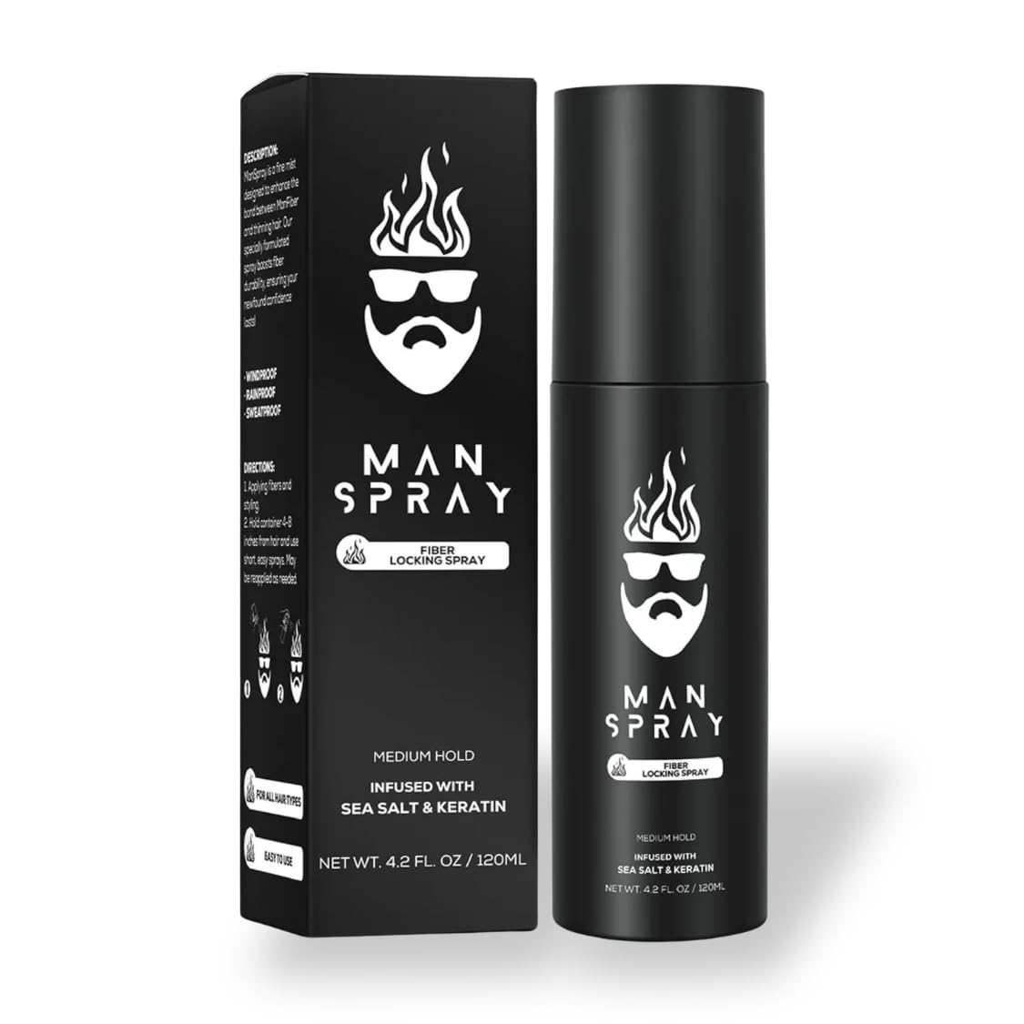 Man Essentials Hair Fiber Locking Spray – Sea Salt & Keratin for Lasting Hold | THE MAN KIT