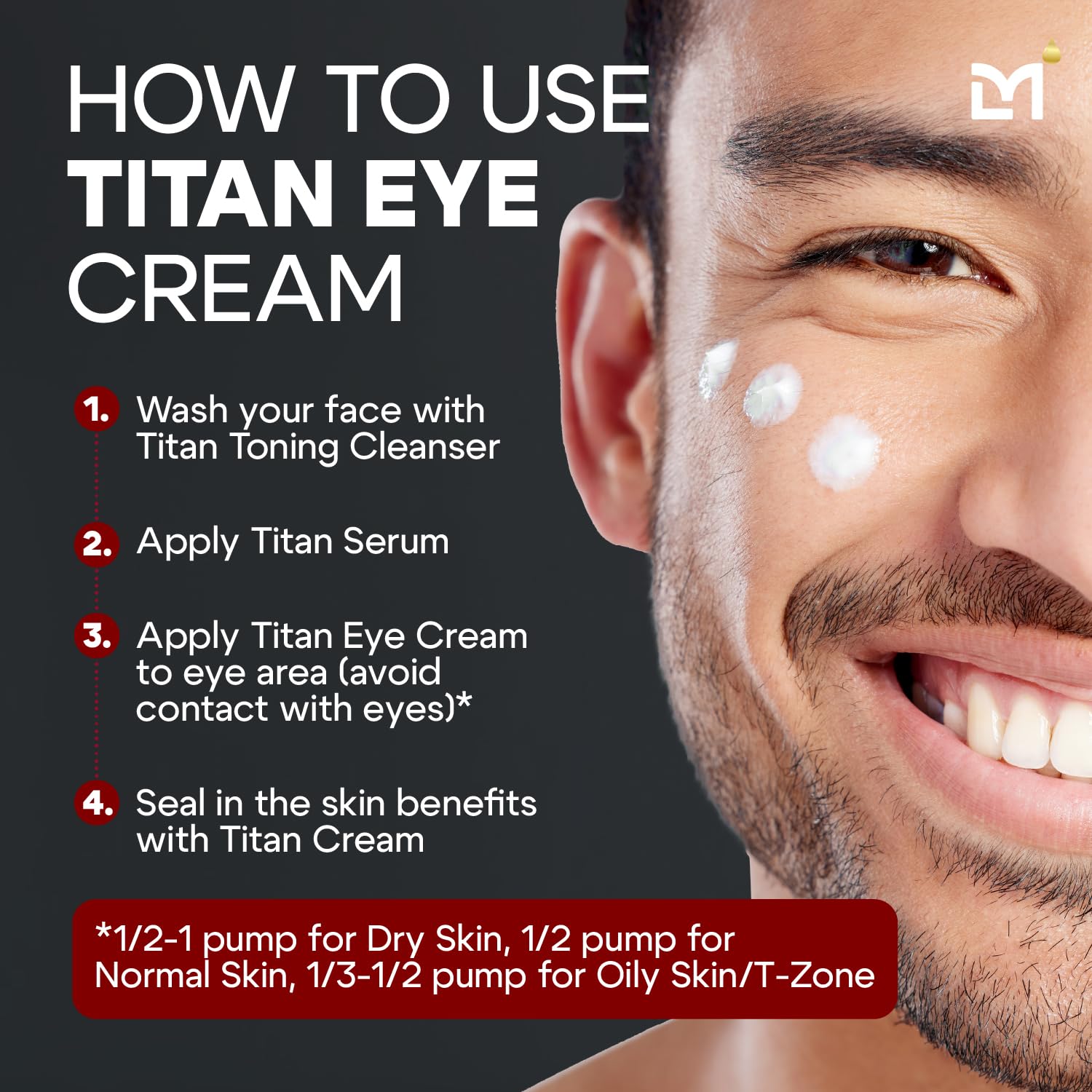 Man Labs Titan Eye Cream for Men – Anti-Aging, Dark Circles & Puffiness (Unscented)