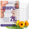 Mandabloom Acne Pimple Patches (210 Pack) – Tea Tree Oil & Salicylic Acid Hydrocolloid Dots