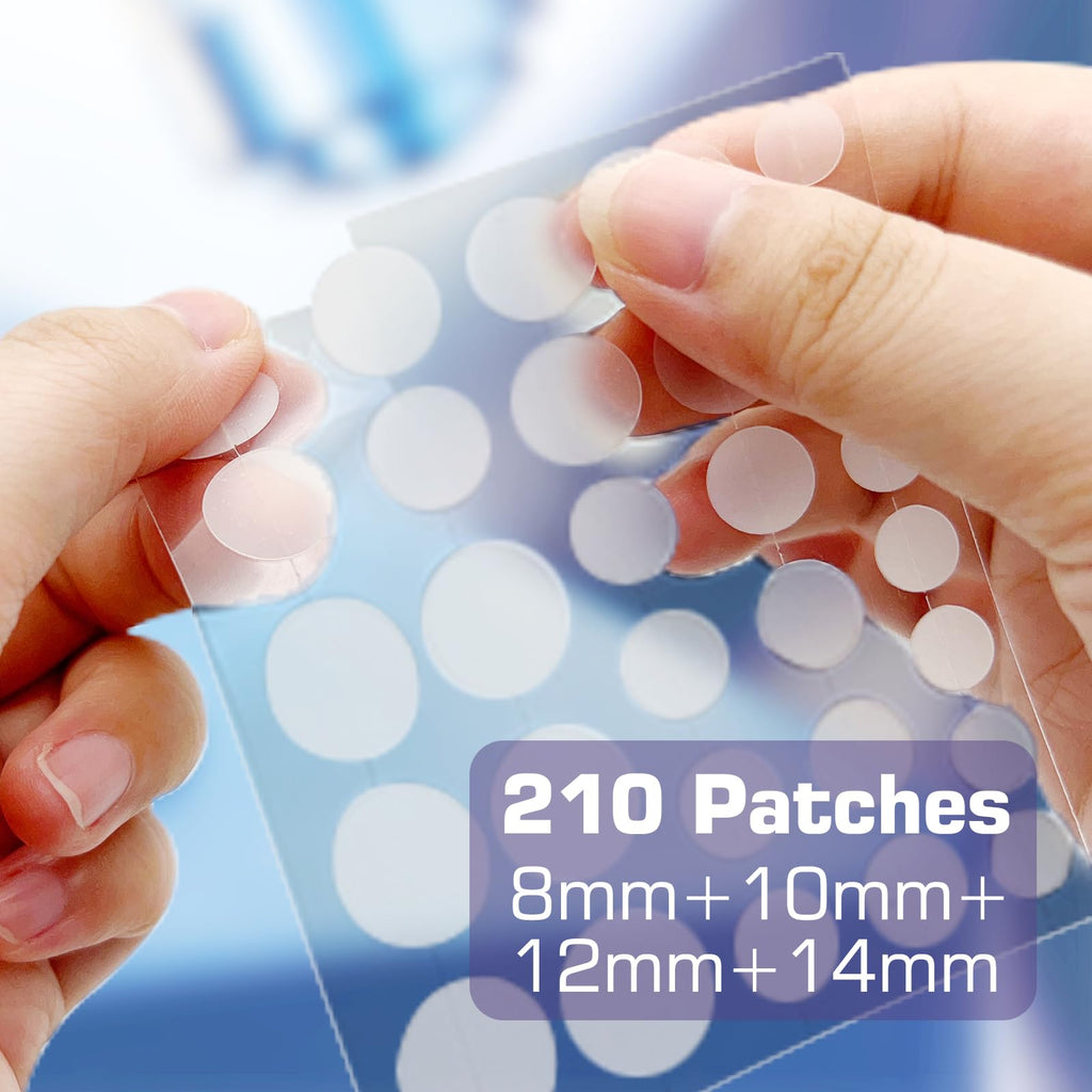 Mandabloom Acne Pimple Patches (210 Pack) – Tea Tree Oil & Salicylic Acid Hydrocolloid Dots