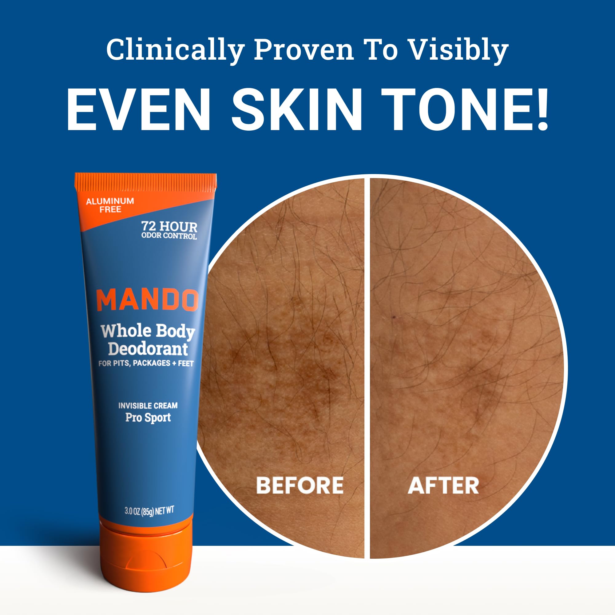 Mando Whole Body Deodorant For Men – Aluminum & Baking Soda Free, 72-Hour Odor Control (Pack of 2) – Pro Sport & Mount Fuji
