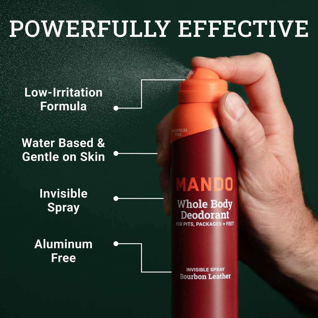 Mando Whole Body Three Piece System – Bourbon Leather | Aluminum & Baking Soda Free Odor Control