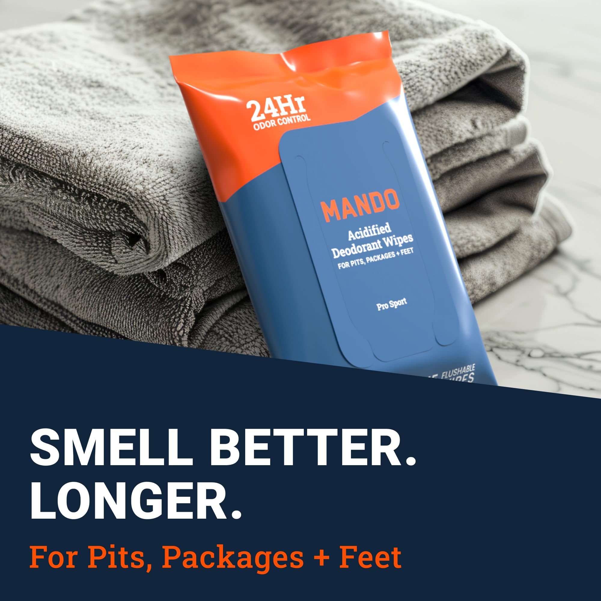 Mando Whole Body 3-Piece System — Aluminum- and Baking Soda-Free Odor Control (Mt Fuji) – 2.6 oz Stick, 3.6 oz Spray, 15 Wipes