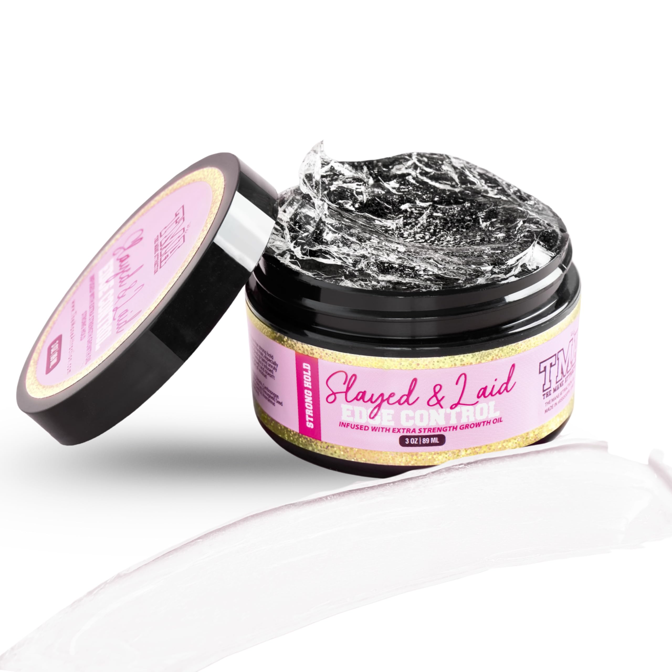 The Mane Attraction Edge Control Gel 3oz | Flake-Free Hold & Growth-Boosting for Natural Hair