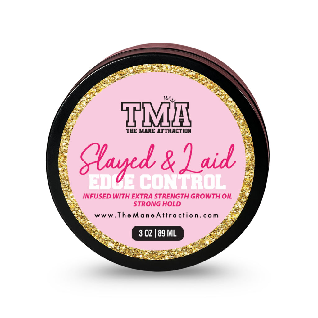 The Mane Attraction Edge Control Gel 3oz | Flake-Free Hold & Growth-Boosting for Natural Hair
