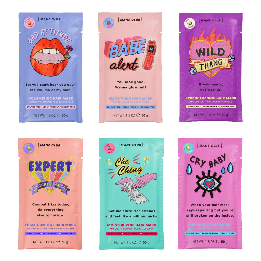 MANE CLUB Variety Pack Deep Conditioner - Vegan, Cruelty-Free, Sulfate & Paraben-Free (6-Pack)