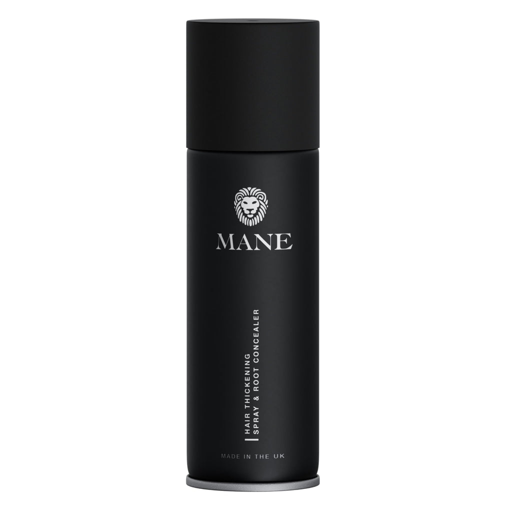 MANE Hair Thickening Fiber Spray – Jet Black (200 ml) for Instant Volume