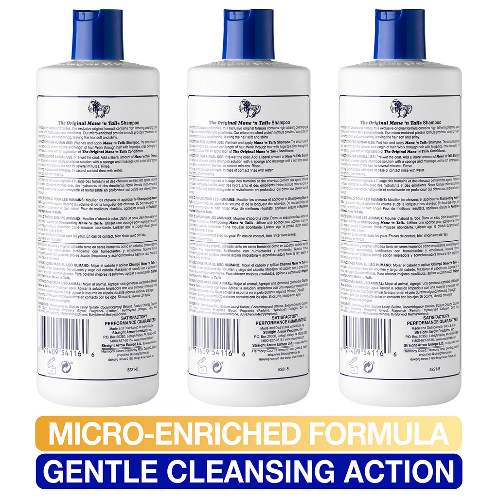 Mane 'n Tail Original Formula Shampoo – Thicker, Fuller Hair (16 oz, 3-Pack)