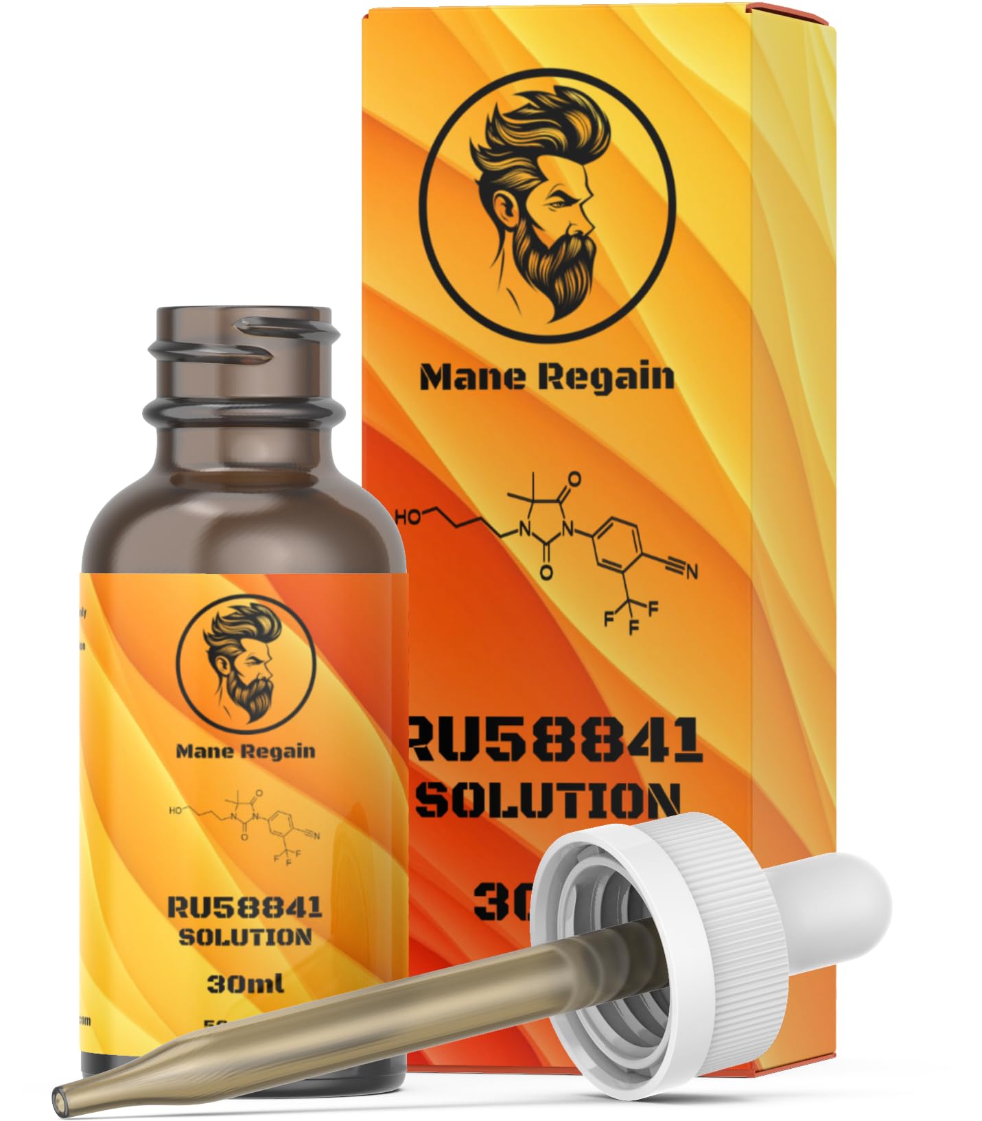 Mane Regain RU58841 5% Solution (50 mg/ml) – DHT Blocker for Hair Loss, 30ml