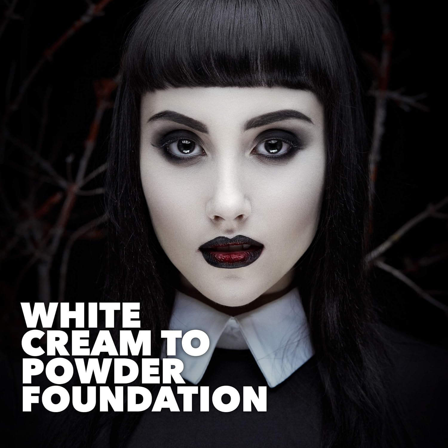 MANIC PANIC Goth White Cream to Powder Foundation – Full Coverage Matte, Vegan & Cruelty-Free