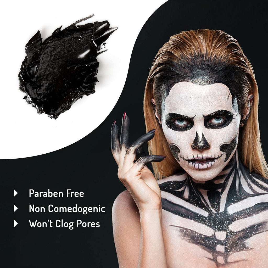 MANIC PANIC Raven Black Face Paint - High Pigment Matte Finish for Face & Body (Vegan)