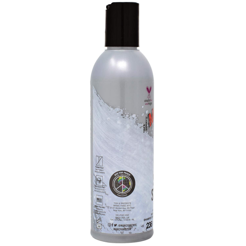MANIC PANIC Silver Stiletto Sulfate-Free Purple Shampoo – Neutralizes Brass on Grey, Blonde, Purple & Blue Hair (8oz) – Vegan & Cruelty-Free