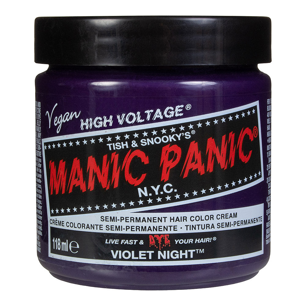 Manic Panic Violet Night Semi-Permanent Hair Dye - Deep Dark Purple Violet Vegan