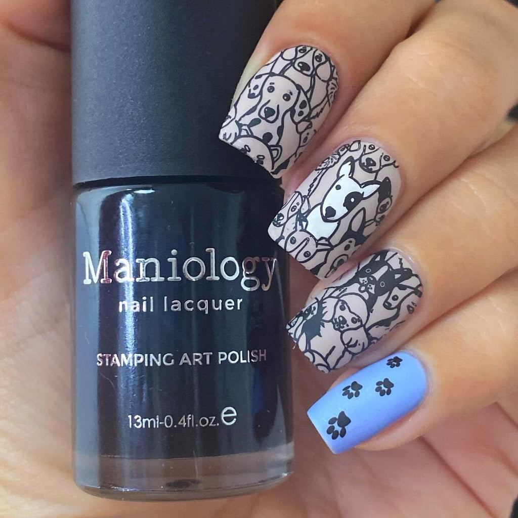 Maniology Black & White Duo Stamping Polish Set – 13ml, 5-Free, Bold Nail Art
