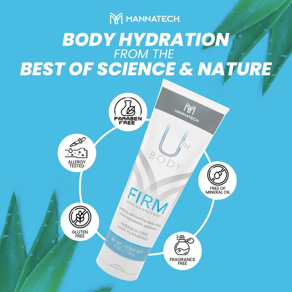 Mannatech Firm with Ambrotose Moisturizing Body Cream – 6oz, Paraben-Free for All Skin Types