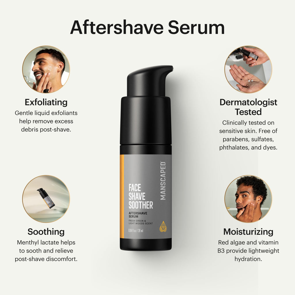 MANSCAPED Face Shave Soother – Cooling Post-Shave Serum with Red Algae