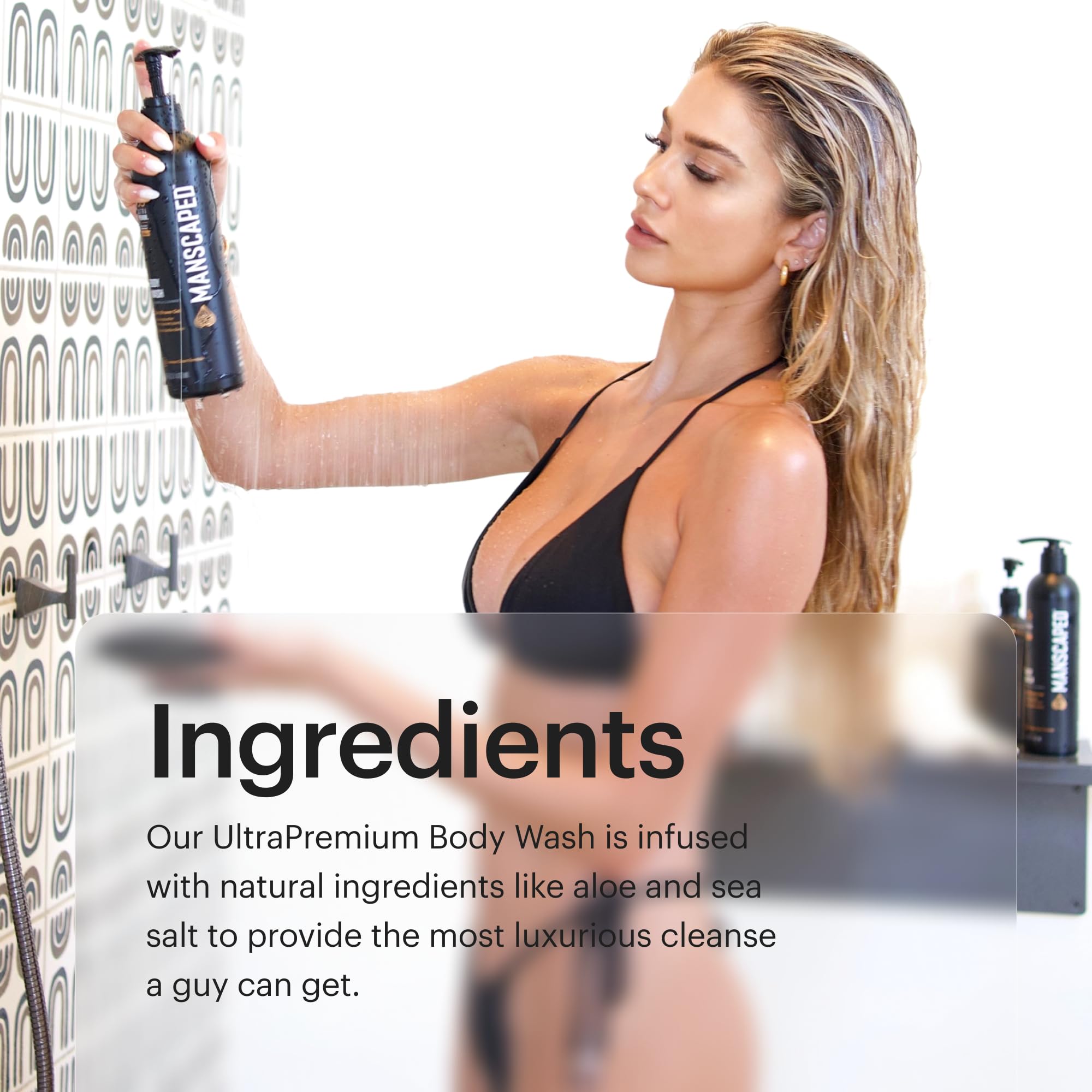 MANSCAPED UltraPremium Refined Body Wash – Aloe Vera & Sea Salt Hydrating Shower Gel (16 oz)